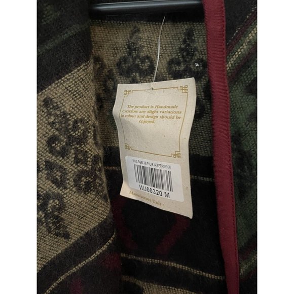 The Royal Collection Women's Colorful Maroon Aztec Open Front Cardigan Size Med - Picture 6 of 9